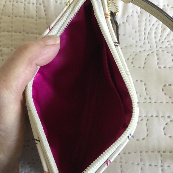 Coach Heritage Tattersall Signature Leather Shoulder Bag Purse, Wristlet & Dusty - Picture 4 of 16